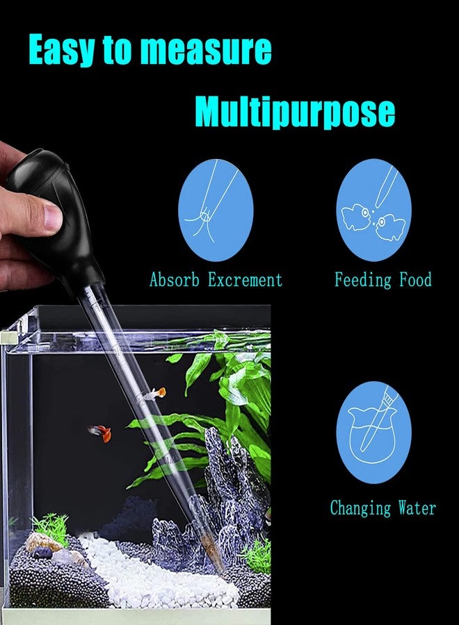 IAFVKAI Aquarium Multifunction Dropper Pipette Manual Cleaner Water Changer Cleaning Tool Siphon Dropper Remover 30ml Coral Feeder Waste Cleaner for Fish Tank Aquarium Clean Tool, Black - Image 3